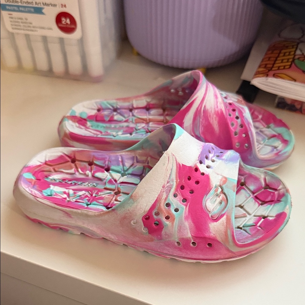 Skechers Kids Sandals - Pink and Blue
